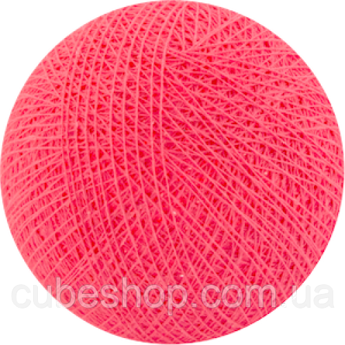 Декоративні бавовняні кульки з ниток Coral Pink