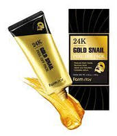 Маска-пленка для лица с золотом и улиткой FarmStay 24K Gold Snail Peel Off Pack