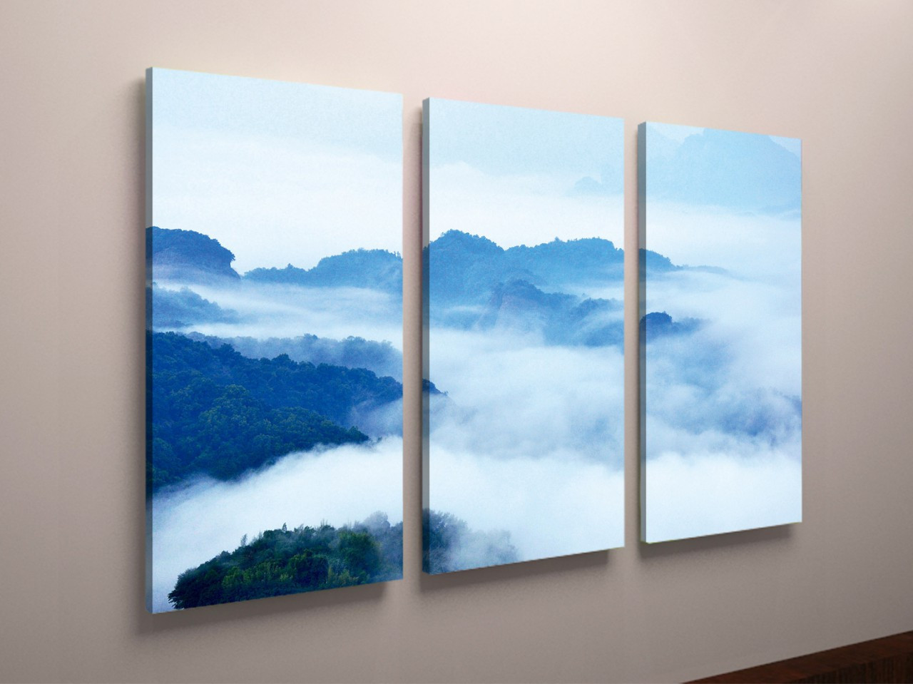 Фото картина модульна краєвид гори хмари VE