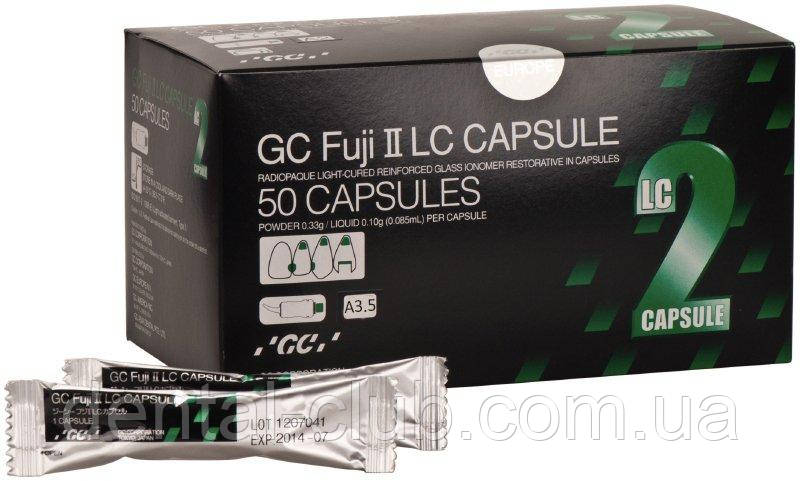 Склоіономірний реставраційний цемент FUJI II LC Capsules A3.5 , 50 капсул, фото 1