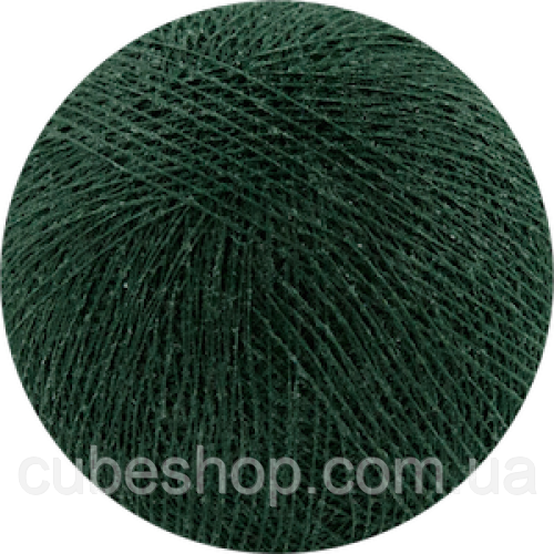Декоративні бавовняні кульки з ниток Dark Green