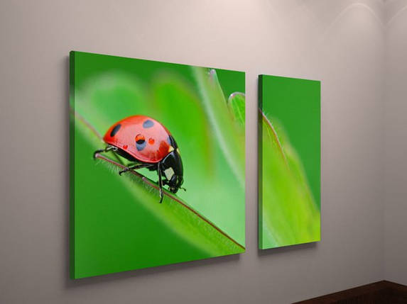 Картина модульна зелена, сонечко полотно VE, фото 1