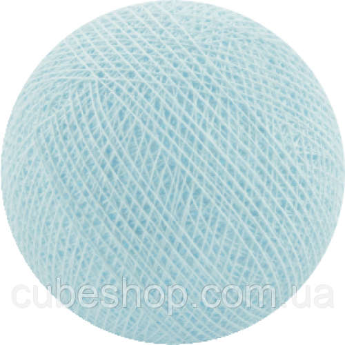 Декоративні бавовняні кульки з ниток Light Blue