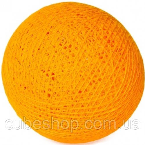 Декоративні бавовняні кульки з ниток Sunny yellow