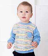 Светр дитячий для хлопчика GABBI DG-K Кораблі Блакитний на зріст 68 (11031)