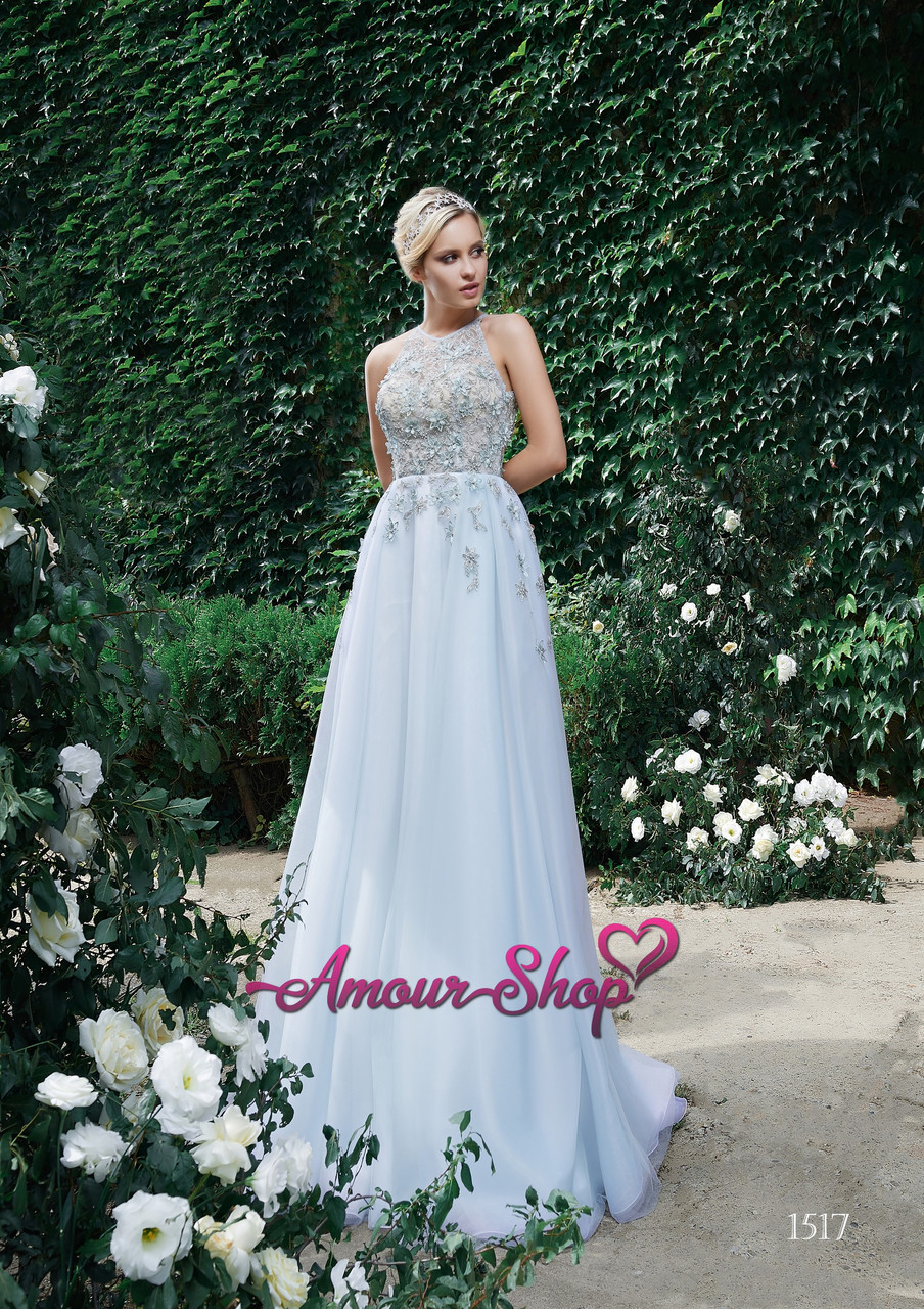 Вечірнє плаття а-силуету з вирізом на спинці, фото 1