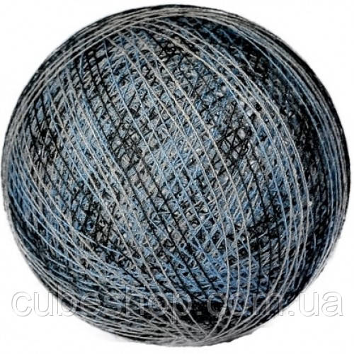 Декоративні бавовняні кульки з ниток Mix Stone Blue