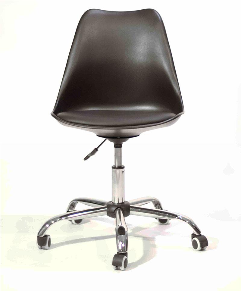 Стілець Milan Office чорний на коліщатках з регулюванням висоти, дизайн Charles Eames у стилі лофт, фото 1