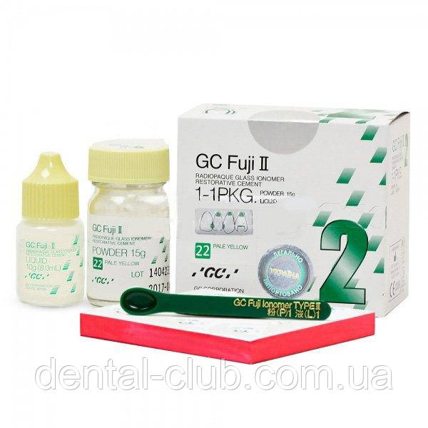 Склоіономірний цемент FUJI II набір: 15 г + 8 мл, колір 22, фото 1