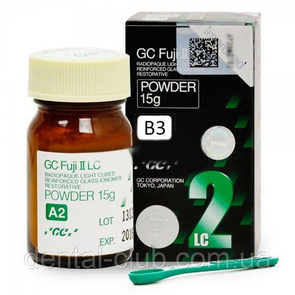 Склоіономірний реставраційний цемент FUJI II LC Improved порошок 15 г, B3, фото 1