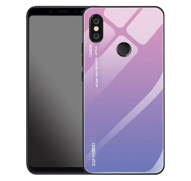 Скляний бампер Primo Gradient Glass для Xiaomi Redmi Note 5 / Note 5 Pro - Pink