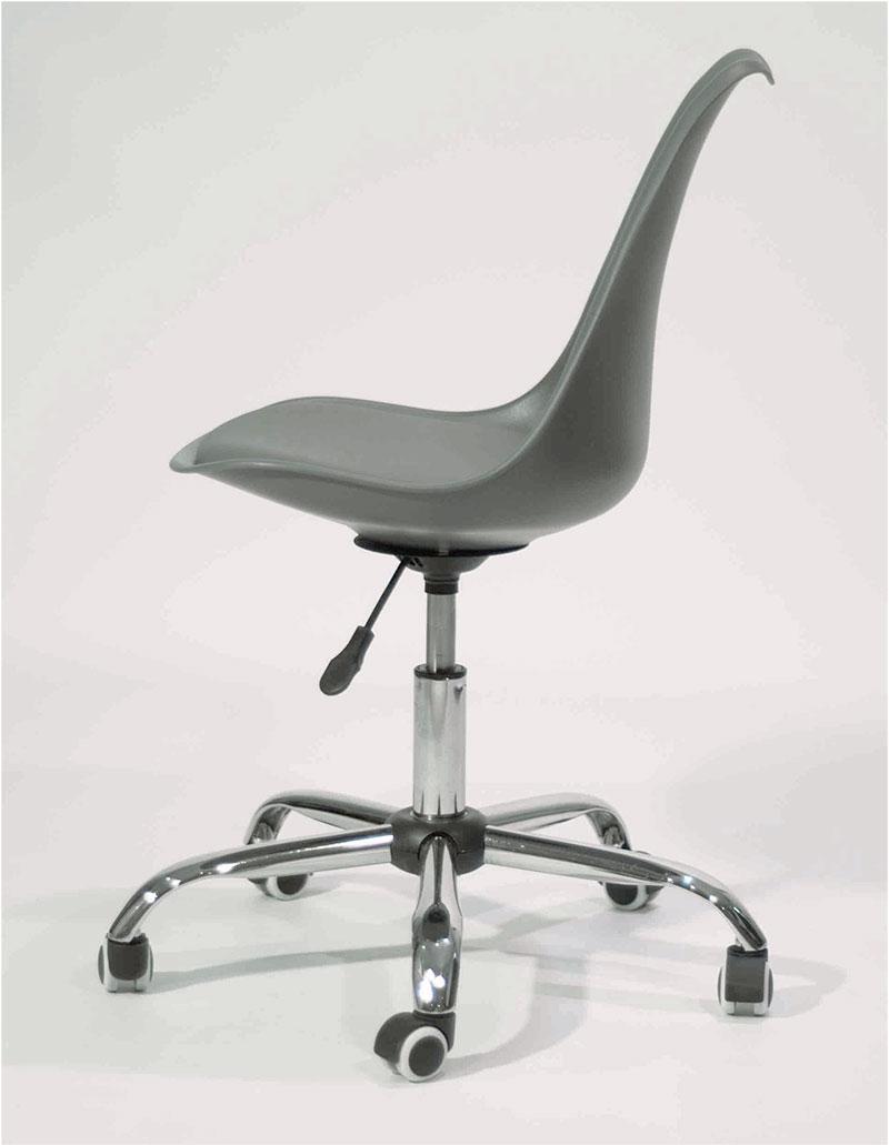 Стілець Milan Office сірий на коліщатках з регулюванням висоти, дизайн Charles Eames у стилі лофт, фото 1