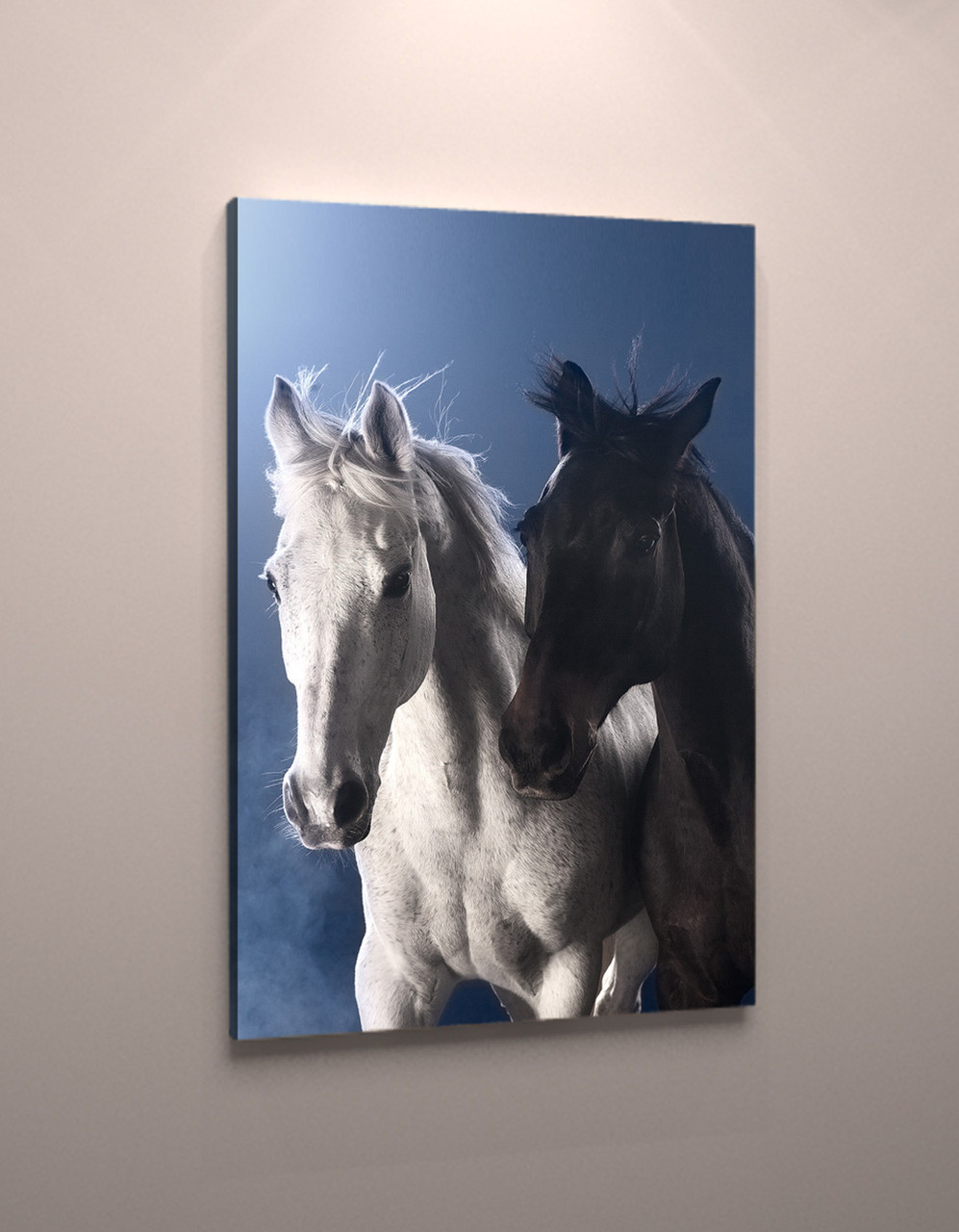 Фото картина модульна на полотні фотокартина тварини Коні полотно коні пара VE