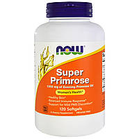 Примулы вечерней масло, Now Foods Super Primrose, 1300мг, 120 капсул