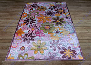 Акриловий рельєфний килим Bonita (Туреччина) ромашки яскравий