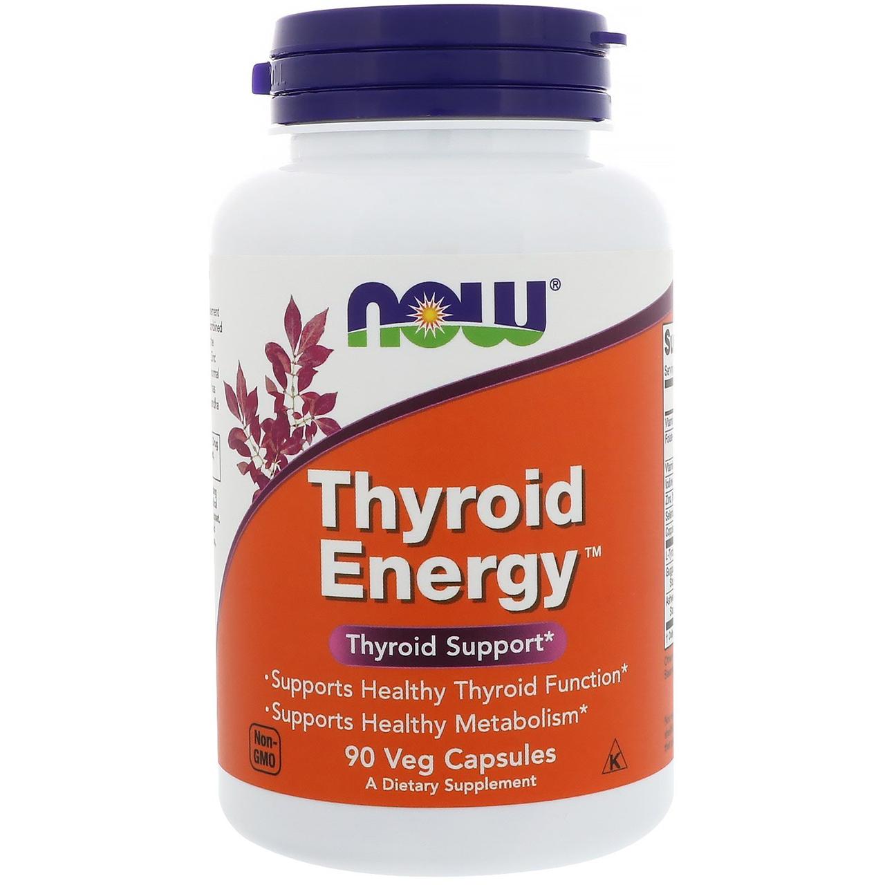 Вітамін для щитовидної залози Thyroid Energy, Now Foods 90 капсул