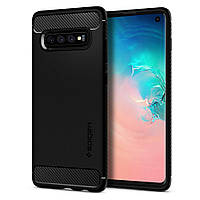 Чохол Spigen для Samsung Galaxy S10 Rugged Armor, Black (605CS25800)