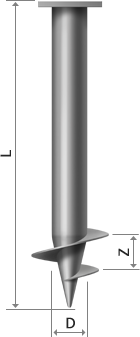 Винтовые сваи диаметром 89 мм с лопастью 250мм длиной 5м - фото 1 - id-p83454603