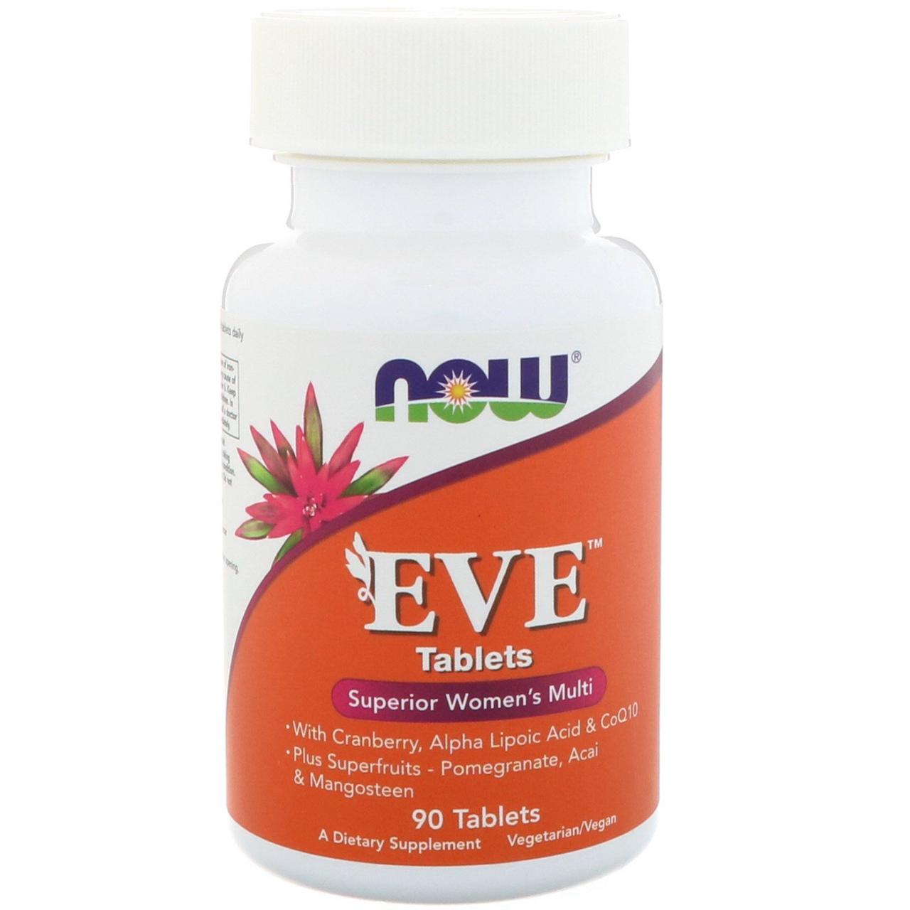 Комплекс вітамінів Єва для жінок Eve Multivitamins, Now Foods, 90 таблеток