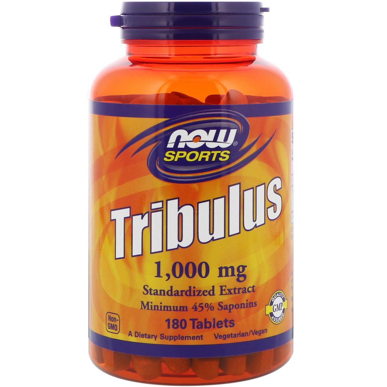 Трибулус підвищує тестостерон, Now Foods, Tribulus, 180 таблеток
