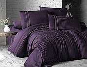Комплект постільної білизни сатин delux First Choice євро розмір Stripe Style Mor