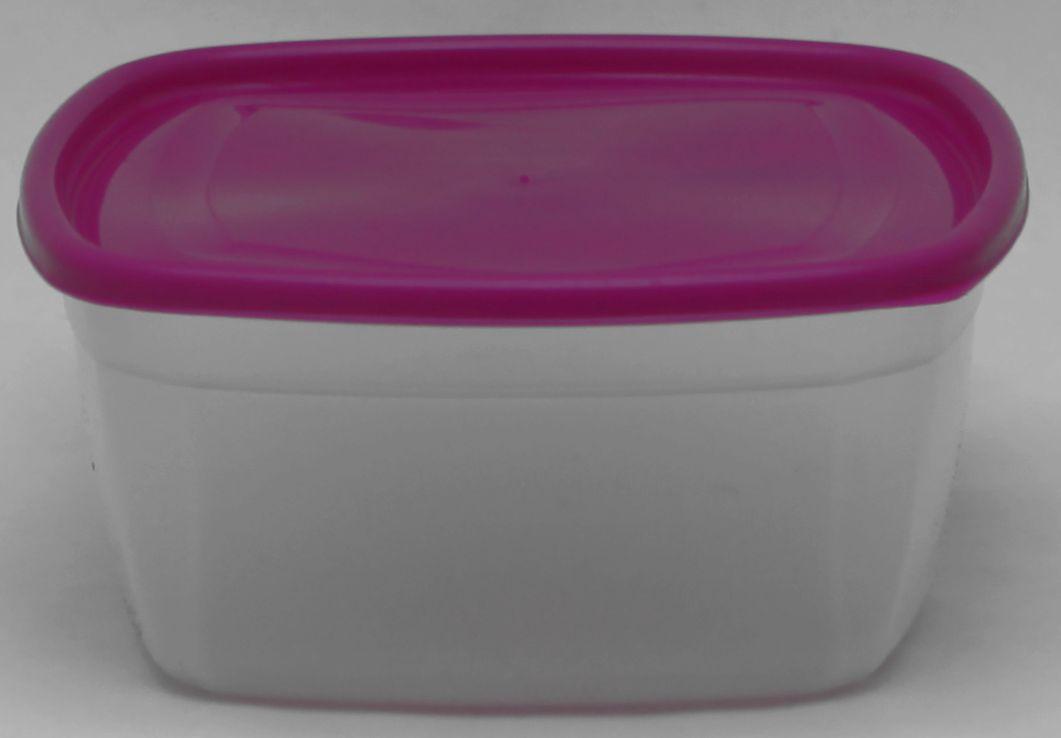 Пластиковий квадратний контейнер (лоток) 1.5 л з м'якою кришкою (різні кольори кришки)