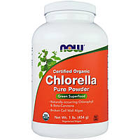 Водорість хлорела в порошку, Now Foods, Chlorella, 454 грам