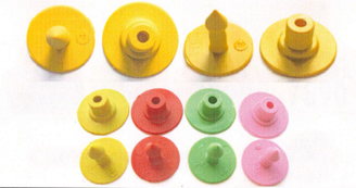 Вушні бирки круглі 30мм (зелений,рожевий, жовтий)