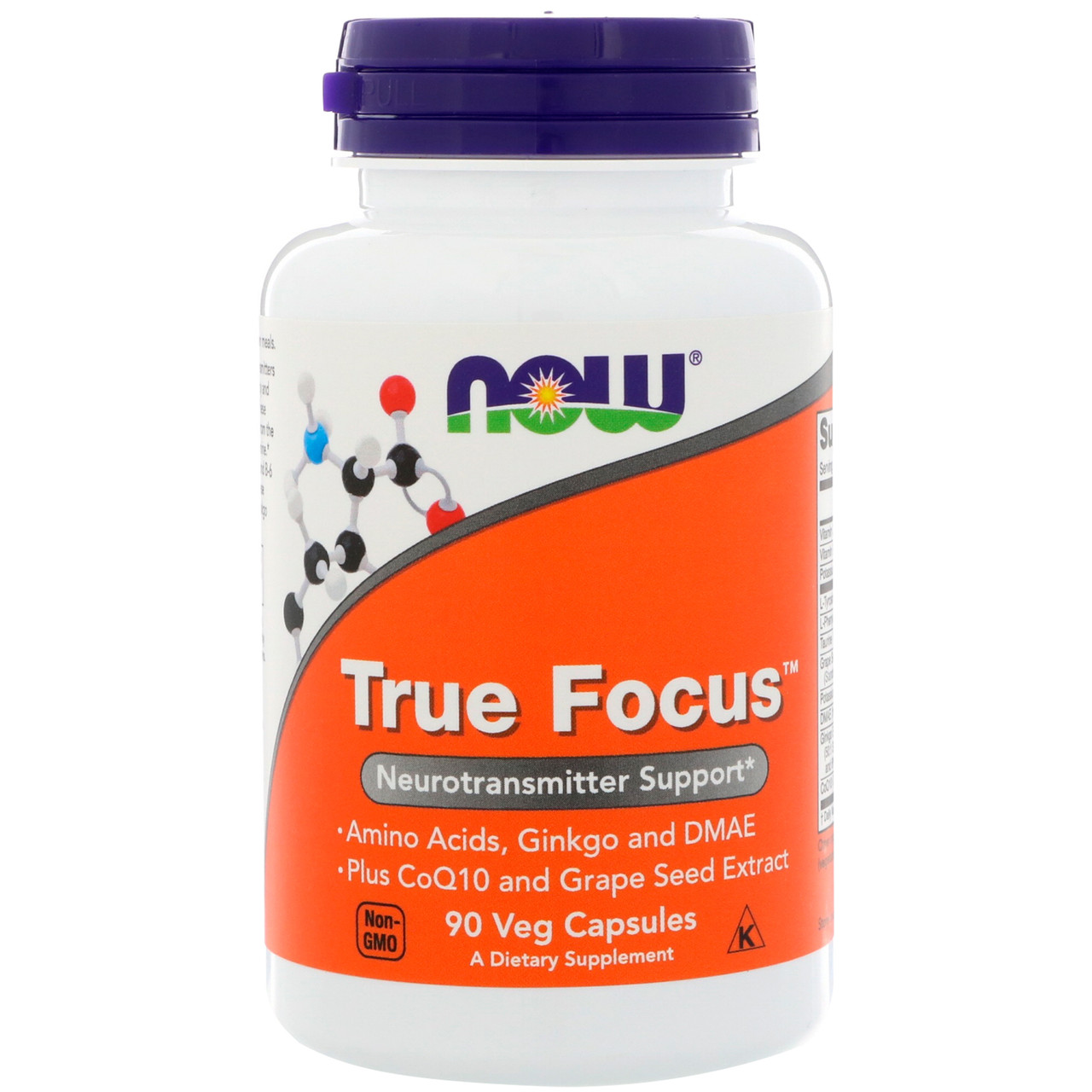 Вітаміни для концентрації уваги, Тру Фокус, True Focus, Now Foods, 90 капсул