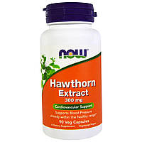 Глід в капсулах Now Foods Hawthorn Extract, 300 мг, 90 капсул