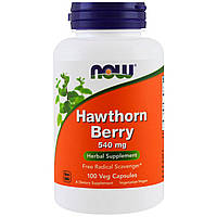 Боярышник в капсулах Now Foods Hawthorn Berry, 540 мг, 100 капсул