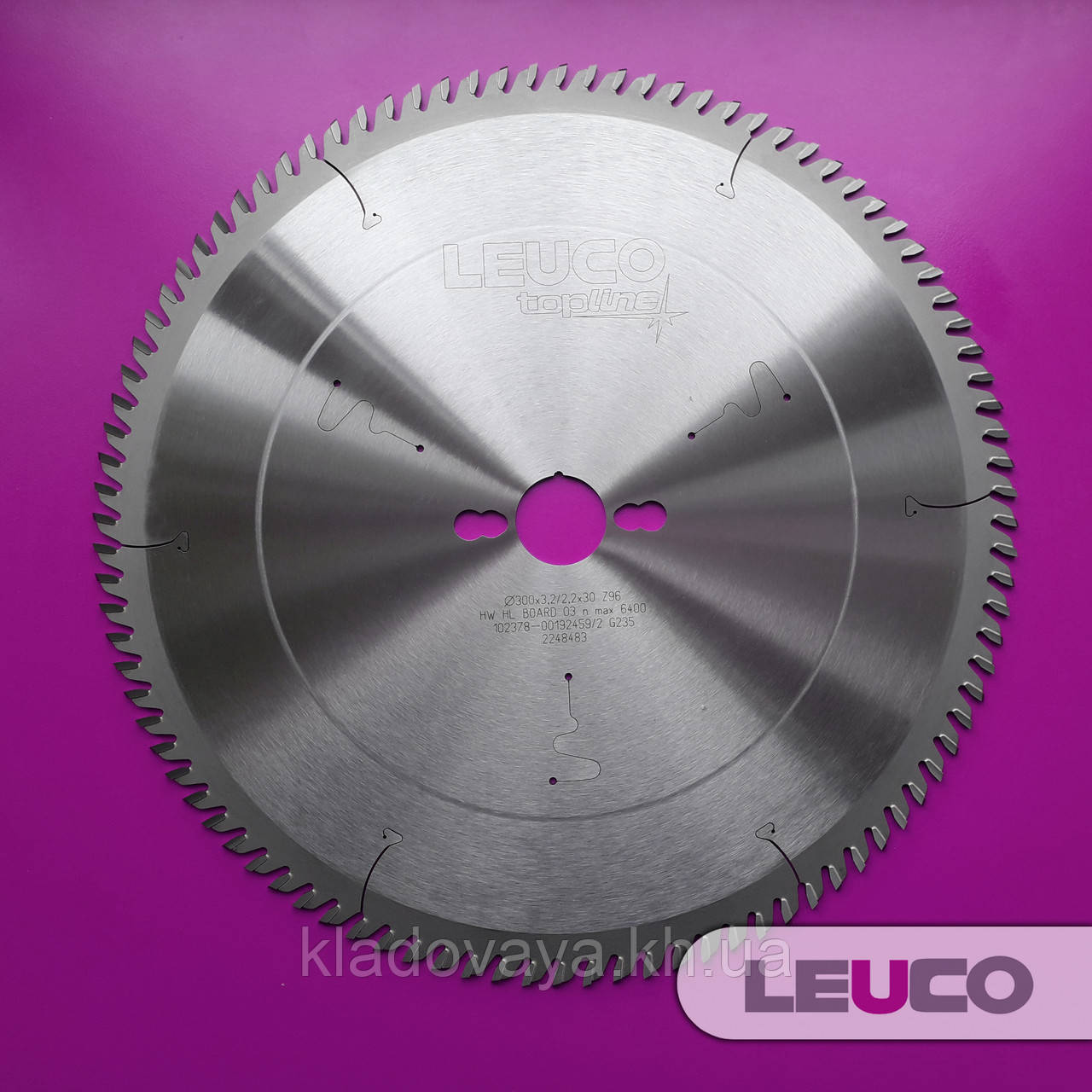 Диск пильний по ламінату, ДСП і МДФ Leuco 300x3,2/2,2x30 Z=96 для форматно-раскроечних верстатів