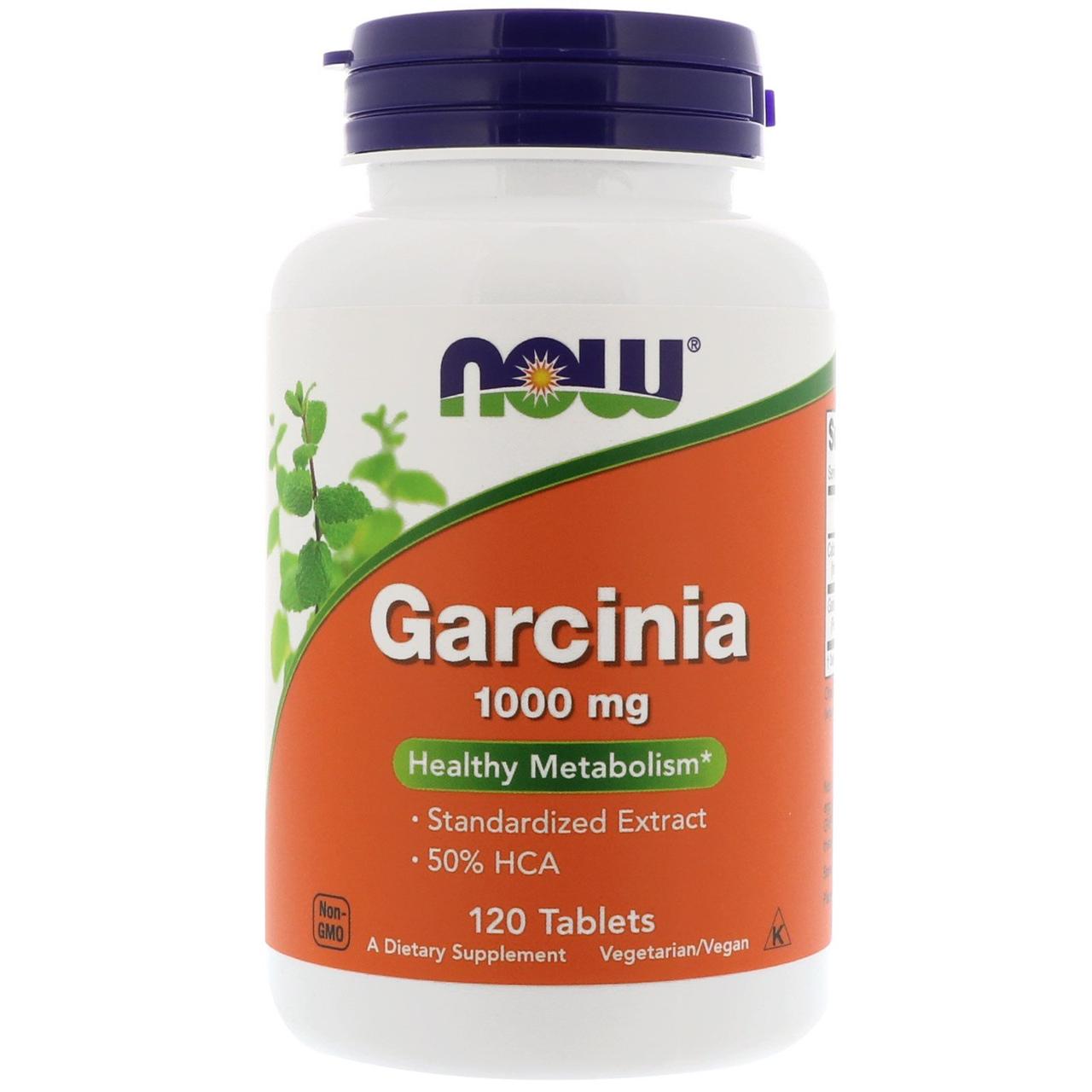 Гарциния Garcinia, Now Foods, 1000 мг, 120 таблеток, фото 1