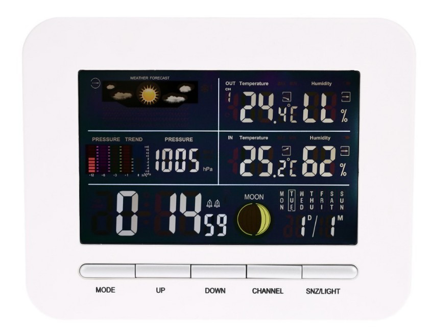 Метеостанція Excelvan TS-76 бездротова кольорова
