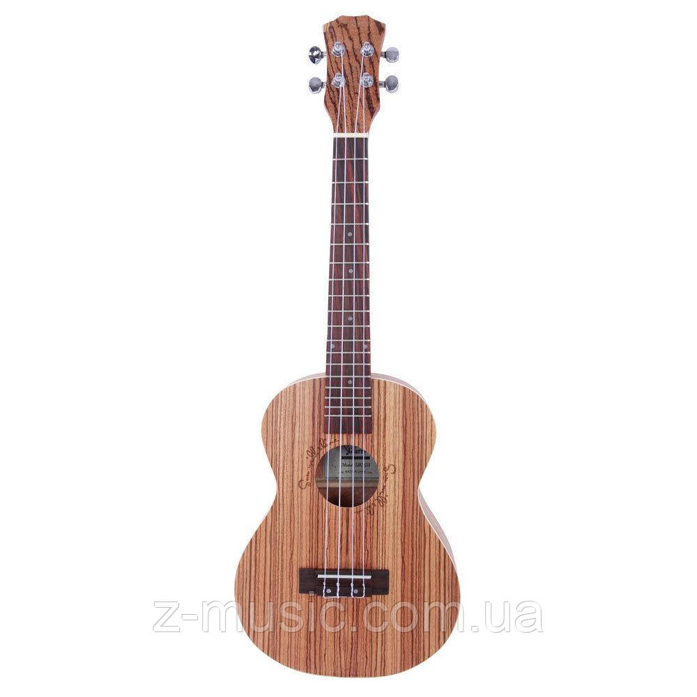 Укулеле тенор (26 дюйма) Glarry UK303, зебрано + 2 медіатори, фото 1