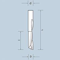Двонаправлена фреза Z1+1 D6 I27 d6