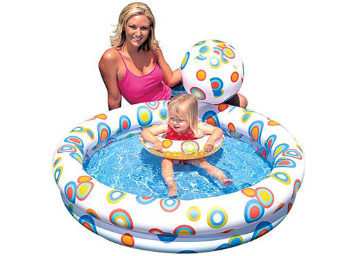 Детский надувной бассейн INTEX 59460 2 кольца, цветной с набором 122-25 см Точная цена, звоните!