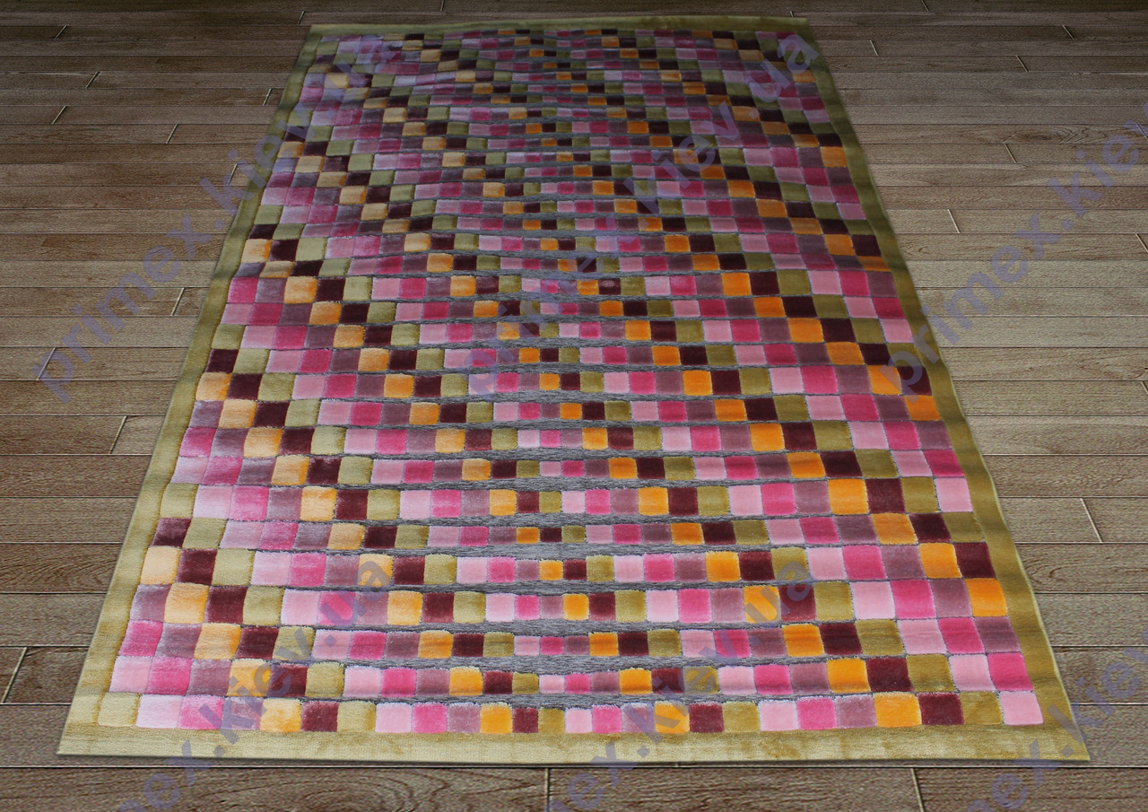 Акриловий рельєфний килим Bonita (Туреччина) мозаїка яскравий
