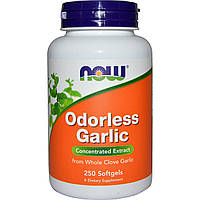 Часник, екстракт, Odorless Garlic, Now Foods, 250 капсул