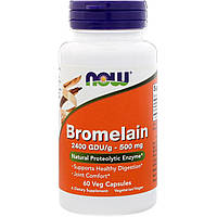 Бромелайн, Bromelain, Now Foods, 500 мг, 60 капсул