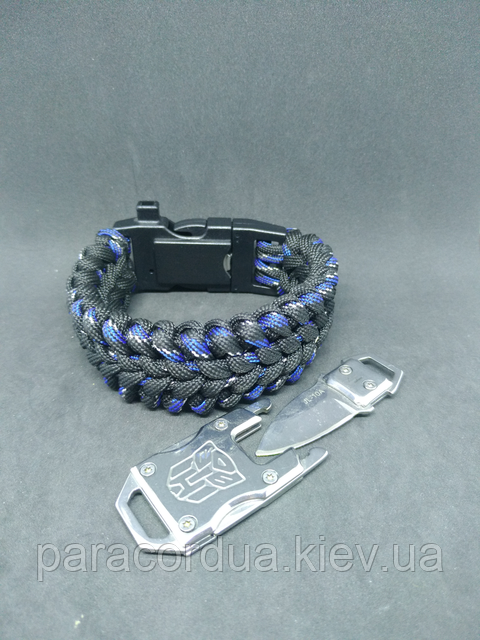 Браслет виживання з паракорда з ножем, "Мисливець"