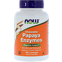 Ферменти папайї, Papaya Enzymes, Now Foods, 180 пастилок