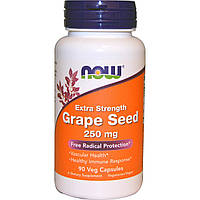 Екстракт виноградних кісточок (Grape Seed), Now Foods, 250 мг, 90 кап.