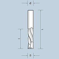 Двонаправлена фреза Z2+2 D8 I30 d8