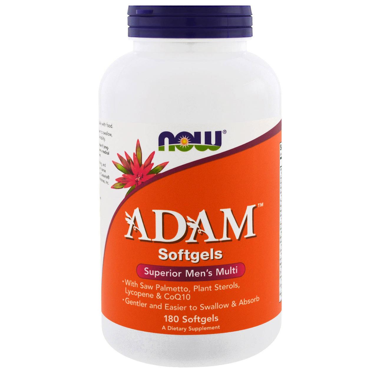 Вітамінний комплекс Адам, ADAM men's Multi, Now Foods, 180 капсул