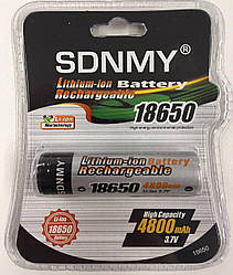 Акумулятор SDNMY 18650-4800mAh 3.7 В c захистом
