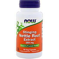 Корінь кропиви, Nettle Root, Now Foods, екстракт, 250 мг, 90 капсул