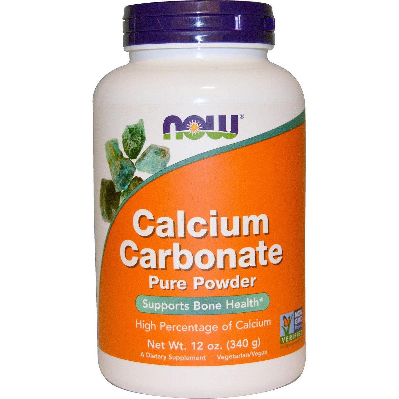 Карбонат кальцію (порошок), Calcium Carbonate, Now Foods, 340 г