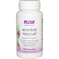 Антиоксиданти (проти зморшок), Wrinkle Rescue, Now Foods, Solutions, 60 капсул