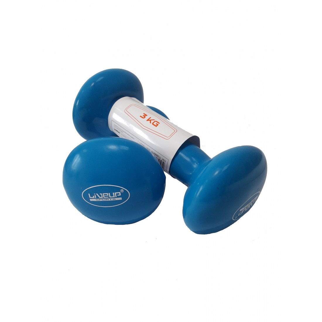 Гантелі пара LiveUp Vinyl Dumbbell Egg Head 3 кг